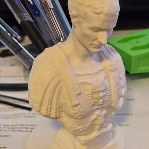 Julius Caesar Ides of March Pen Pencil Holder Sculpture Desktop Organizer